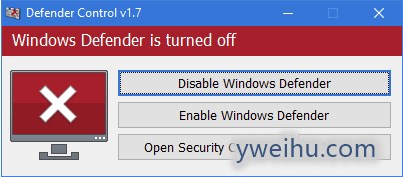 Defender Control v2.1 Windows Defender完全禁用工具